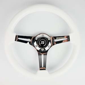 Wooden Steering Wheel - Gloss White