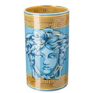 Versace Medusa Amplified Vase 30cm in Blue