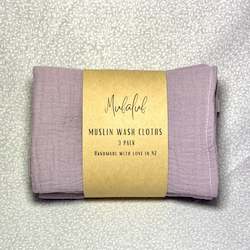 Muslin Wash Cloths - 3 Pack - Handmade