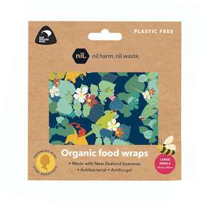 beeswax food wrap - green forest