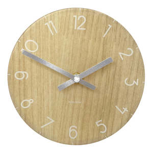 glass wooden clock