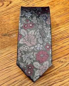 Silandro | Pure Silk Tie | Dark Green Floral