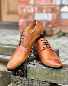 WEDDING SUIT HIRE | Massa | Genuine Leather Dress Shoes | Tan