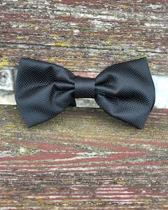 BLACK TIE SUIT HIRE | Black Satin Bow Tie TO HIRE