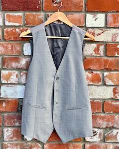 SCHOOL BALL-FORMAL SUIT HIRE | Savile Row | 'Chrome' Waistcoat | Light Grey