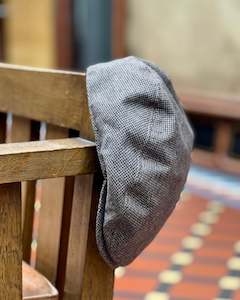 Hills Hats | Flat Cap | Cotton-Linen Mix | Grey Houndstooth