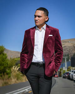 Savile Row | Velvet Blazer | Claret