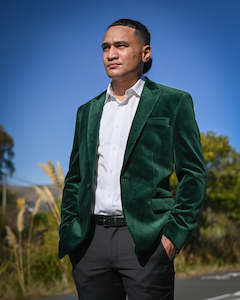 Savile Row | Velvet Blazer | Green