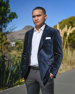 Menswear: Savile Row | Velvet Blazer | Navy Blue