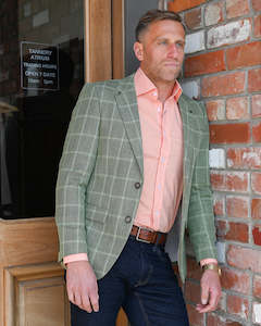 Daniel Hechter | Sports Coat | Cotton-Linen Mix | Green Plaid