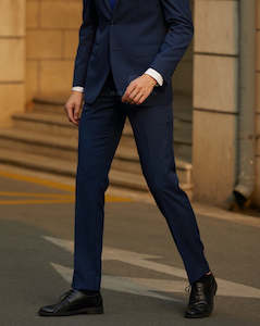 Menswear: Savile Row | Wool Blend Suit Trousers | Denim | CLEARANCE