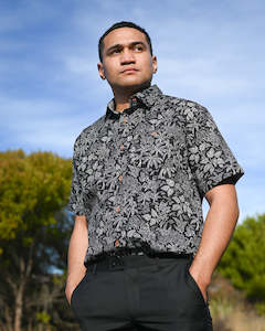 Lichfield Lifestyle | Short-sleeve Summer Shirt | 100% Cotton | Palm Tree Motif | CLEARANCE