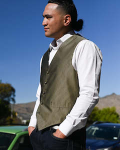 Ex Rental | Waistcoat | Gold Stripe