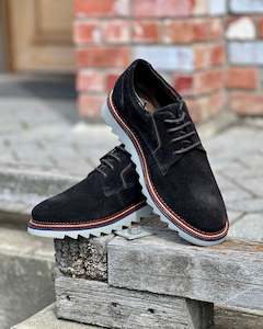 Menswear: Ferracini | Men's Casual Shoes | Genuine Suede | Black