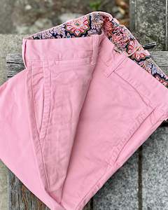 Berlin | Havana Shorts | Stretch Cotton Blend | Pink with Contrasting Cuffs