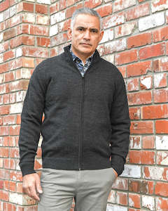 Menswear: Silverdale | Zip-up Woollen Jacket | Charcoal