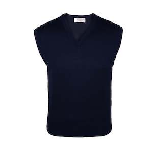 Menswear: Silverdale | Fine Merino Wool Vest | Dark Navy