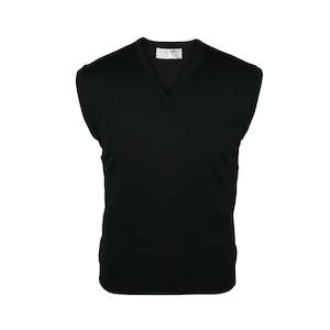 Silverdale | Fine Merino Wool Vest | Black