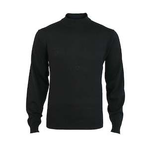 Silverdale Wool Turtle Neck | Merino | Black | Classic Fit