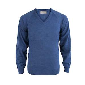 Silverdale | V-Neck Pullover | Fine Merino | Mystic Blue