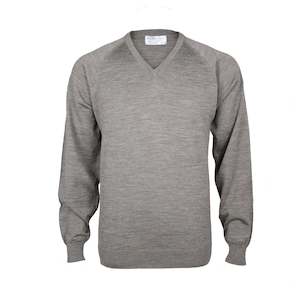 Silverdale | V-Neck Pullover | Fine Merino | Grey