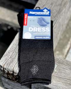 Norsewear | Merino-blend Socks | 1 pair | Black with Snowflake