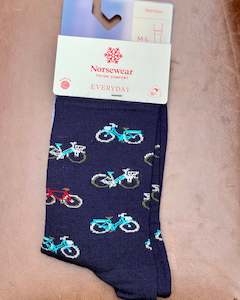 Duthie & Bull | Merino Blend Socks | 1 pair | Bike-Navy