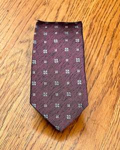 Silandro | Pure Silk Tie | Micro-florals on Burgundy Background