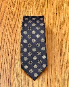 Silandro | Pure Silk Tie | Mandala Pattern on Dark Background | CLEARANCE