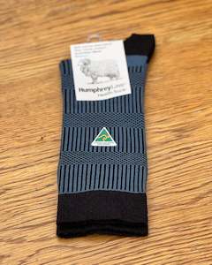 Humphrey Law | Merino Wool Health Socks | Blue & Black | 1 pair