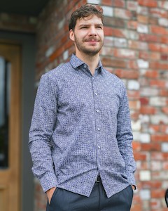 Berlin | Long-sleeve Shirt | 100% Cotton | Blue