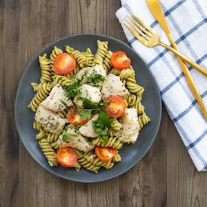 Chicken Pesto Pasta - Muscle Chow