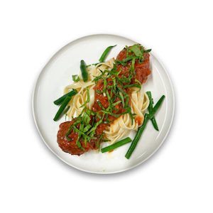 MEATBALL WITH WHOLEMEAL SPAGHETTI - Muscle Chow