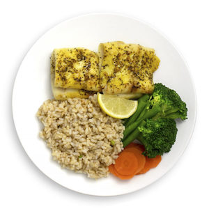 White Fish and Brown rice with Mixed Vegetables - Muscle Chow