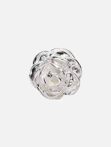 Womenswear: Silver-Plated Blooming Rose Brooch