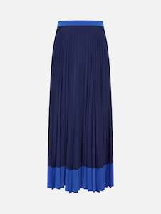 Peyton Pleated Skirt in Blue