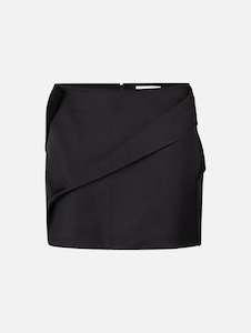 Fold Mini Skirt in Black