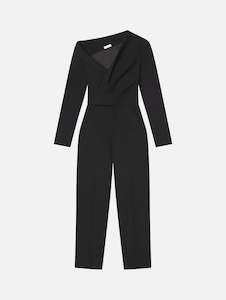 Skyla Asymmetric Jumpsuit in Black