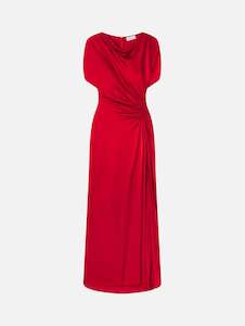 Womenswear: Nadia Satin Gown in Really Red