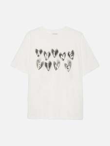 Cade Hearts Tee in Ivory