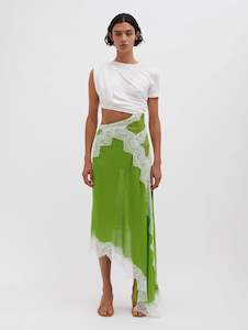 Womenswear: Verve Twisted Tee Dress in Verde White