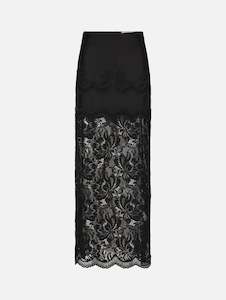 Womenswear: Lace Maxi Skirt in Black