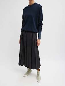 Womenswear: Nylon Pleated Skirt in Black