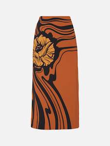 Womenswear: Pencil Skirt In Big Blooms Placée