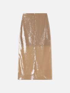 Womenswear: Monroe Soft Sequin Skirt in Clear