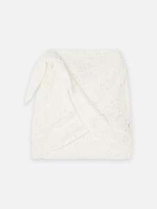 Sun Eyelet Mini Skirt in Off-White