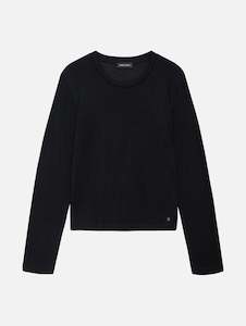 Amani Long Sleeve Tee in Black