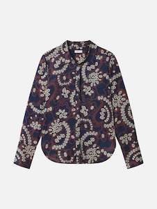 Womenswear: Aiden Paisley Top in Navy