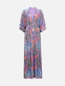 Jessel Sequin Maxi Dress in Rose Blue