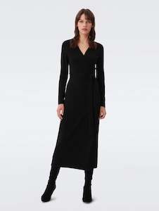 Astrid Wrap Dress in Black